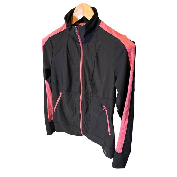 Xersion Black Pink Piping Full Zip Athletic Jacket - Picture 3 of 7